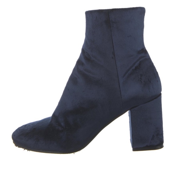 Balenciaga Velvet Blue Ankle Sock Boots - Picture 1 of 5